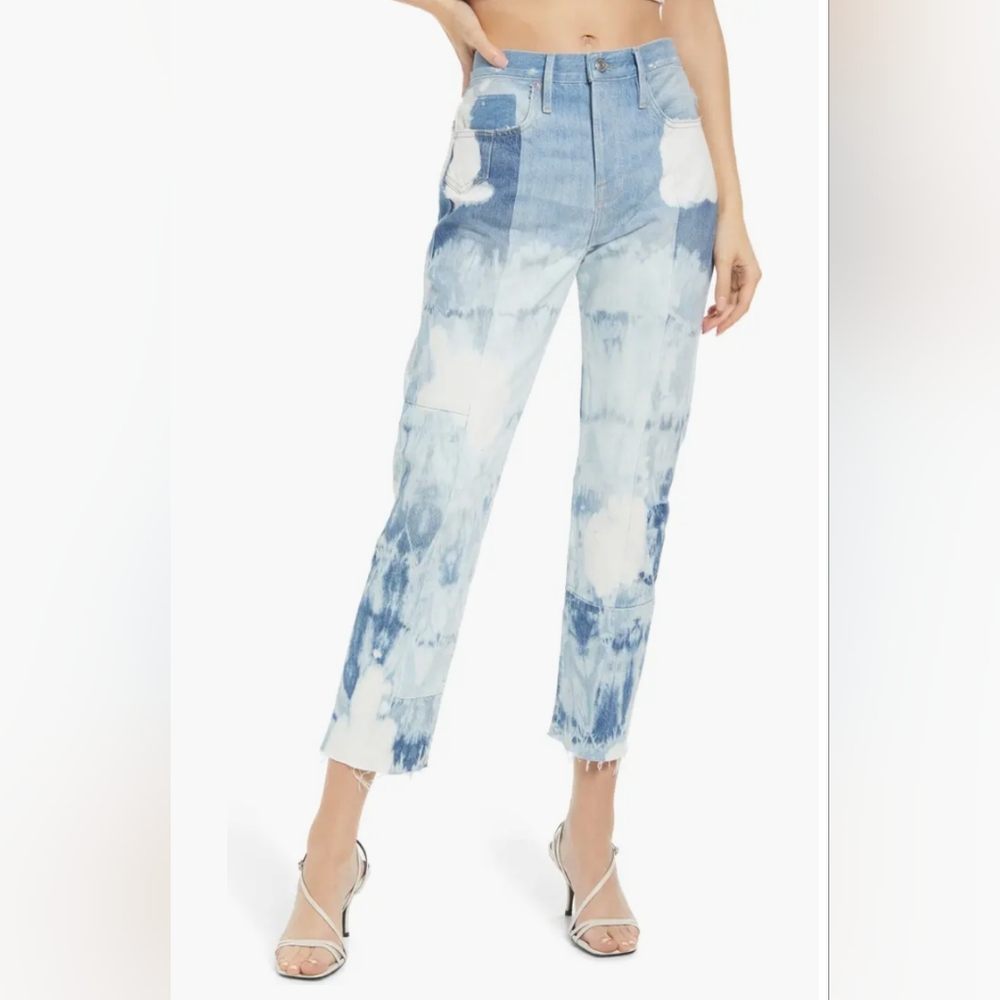 13. NWT FRAME LE ORIGINAL BLEACHED HIGH WAISTED STRAIGHT LEG JEANS
